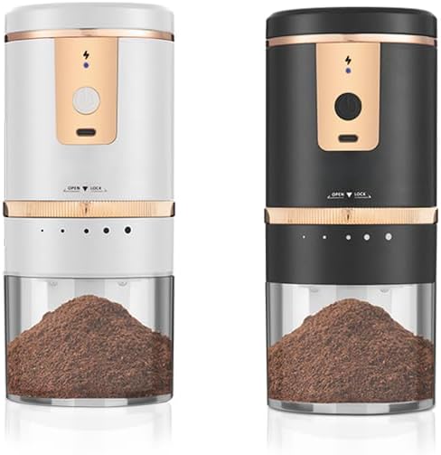 Portable Electric Coffee Grinder – Automatic Rechargeable Bean Grinder for Freshly Ground Coffee