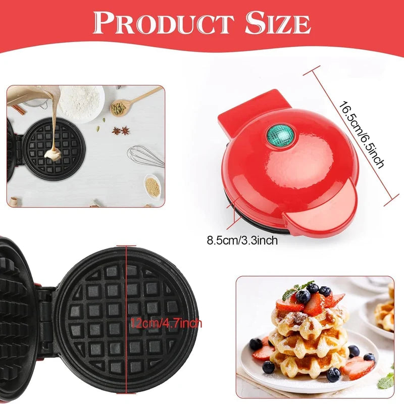 Mini Electric Waffle Maker – Compact Waffle Cooking Machine for Home & Kitchen