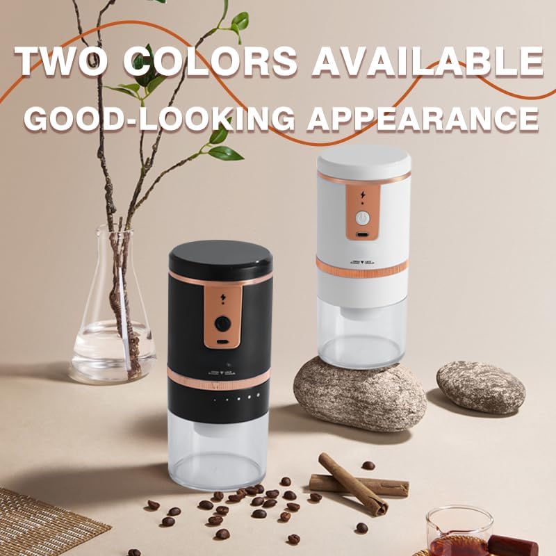 Portable Electric Coffee Grinder – Automatic Rechargeable Bean Grinder for Freshly Ground Coffee