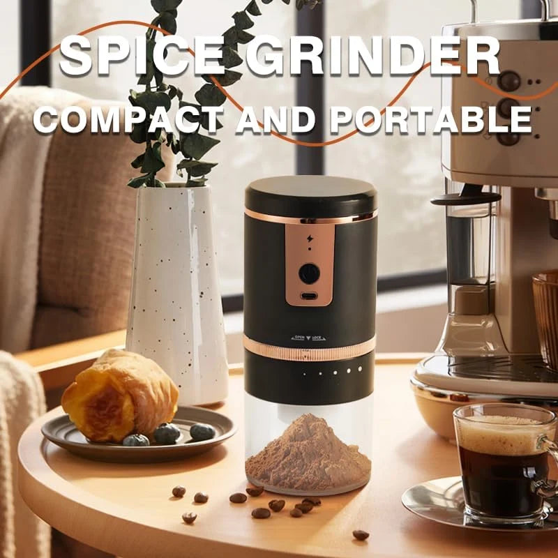 Portable Electric Coffee Grinder – Automatic Rechargeable Bean Grinder for Freshly Ground Coffee