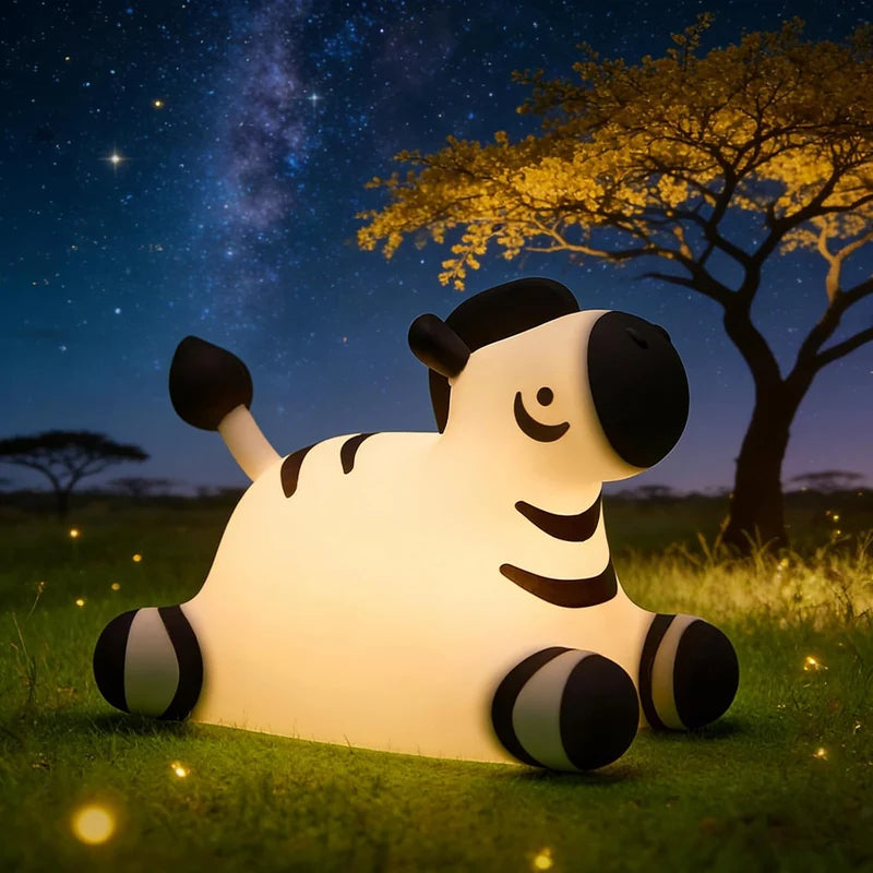 Zebra Silicone Night Light – Cute LED Animal Lamp for Kids’ Bedroom, Nursery & Home Decor