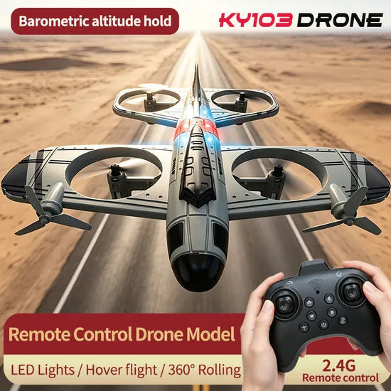 KY103 Vintage Airplane RC Drone – Remote Control Flying Aircraft Toy