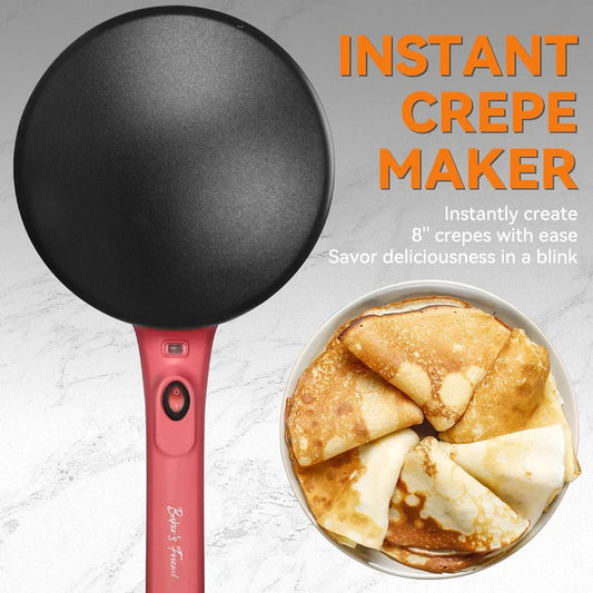 Electric Crepe Maker – Non-Stick Crepe Pancake Cooking Machine for Home & Kitchen