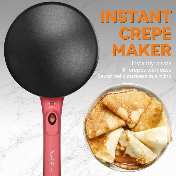 Electric Crepe Maker – Non-Stick Crepe Pancake Cooking Machine for Home & Kitchen
