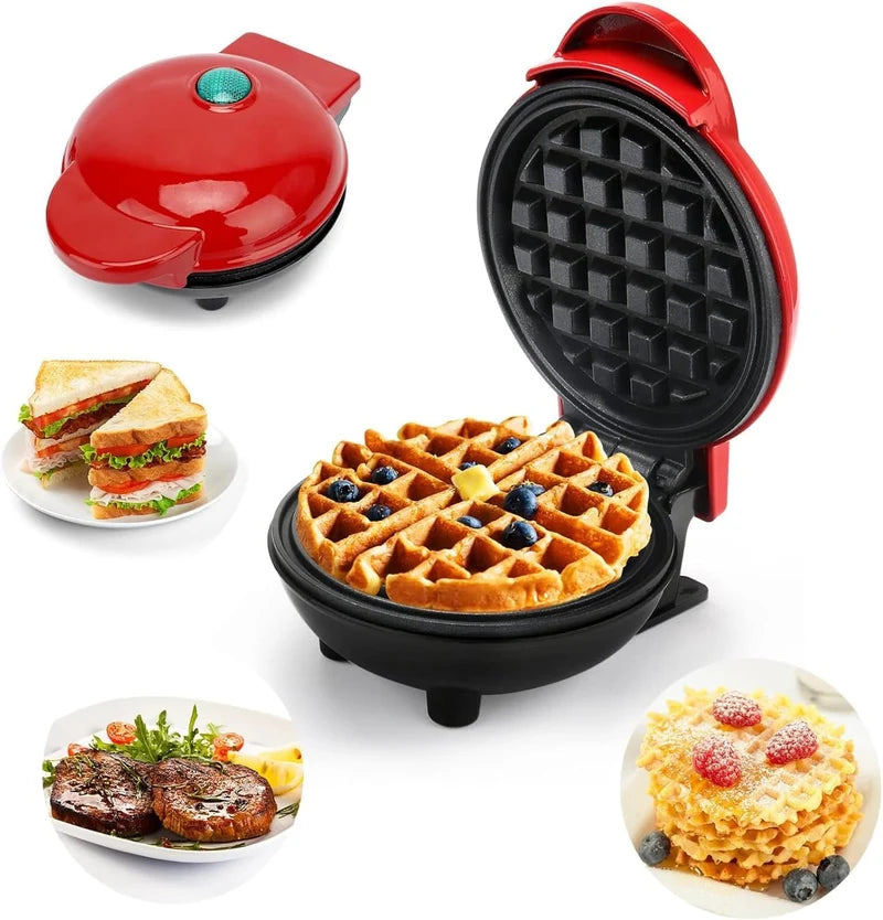Mini Electric Waffle Maker – Compact Waffle Cooking Machine for Home & Kitchen