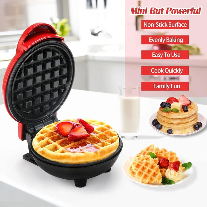 Mini Electric Waffle Maker – Compact Waffle Cooking Machine for Home & Kitchen
