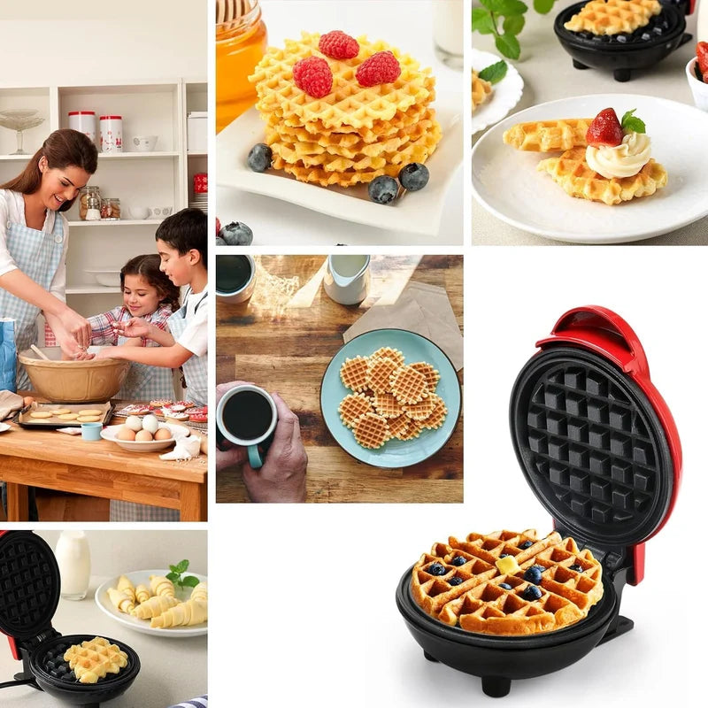 Mini Electric Waffle Maker – Compact Waffle Cooking Machine for Home & Kitchen