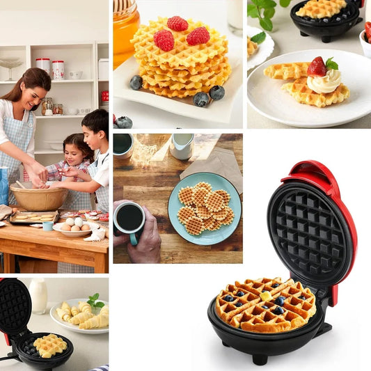 Mini Electric Waffle Maker – Compact Waffle Cooking Machine for Home & Kitchen