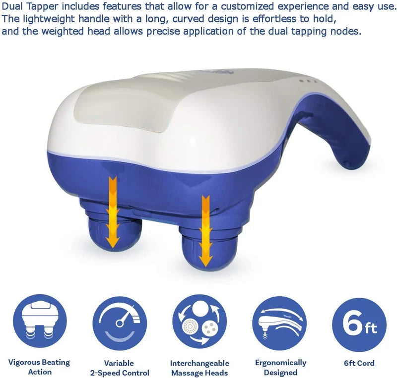 MILINDA Dual Head Massager – Electric Body Massage Device for Relaxation & Everyday Use