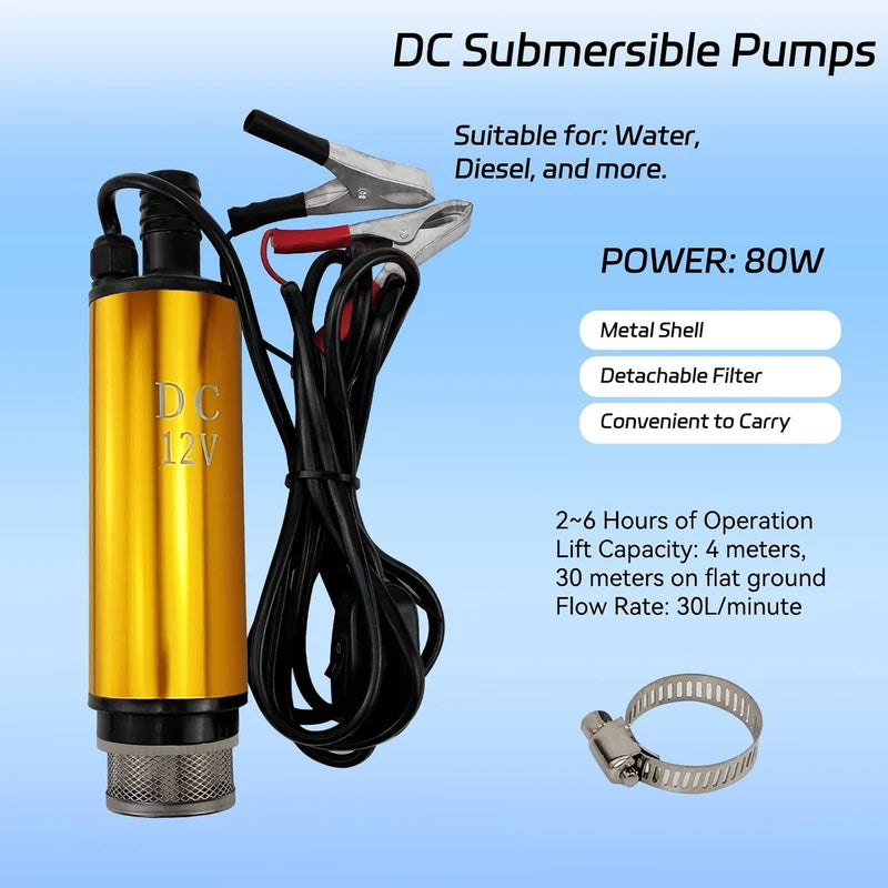Portable Fuel Transfer Pump – Electric Fuel Siphon Pump for Quick & Easy Liquid Transfe