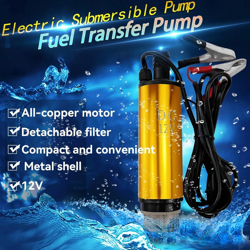 Portable Fuel Transfer Pump – Electric Fuel Siphon Pump for Quick & Easy Liquid Transfe