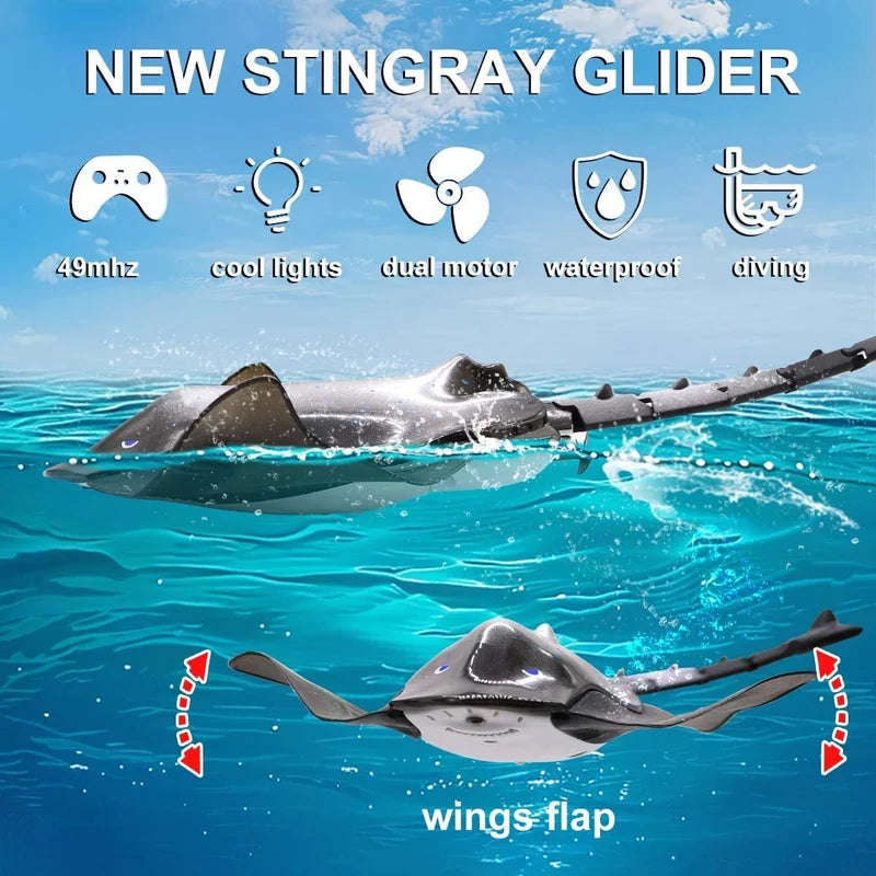RC Swimming Devil Ray – Realistic Remote Control Stingray Water Toy | Fun Pool & Bath Toy for Kids