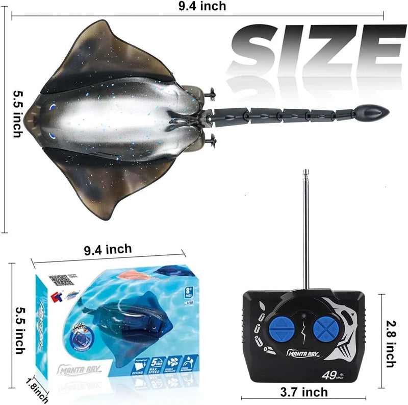 RC Swimming Devil Ray – Realistic Remote Control Stingray Water Toy | Fun Pool & Bath Toy for Kids